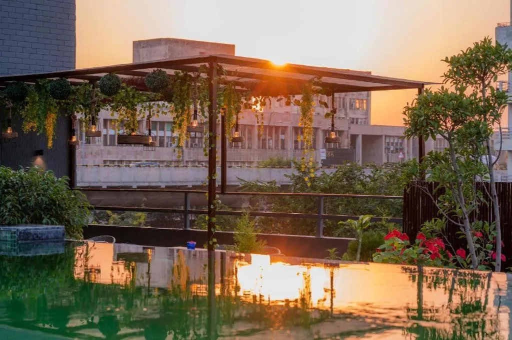 Swimming pool in Gulmohar Mansion - A Boutique Stay