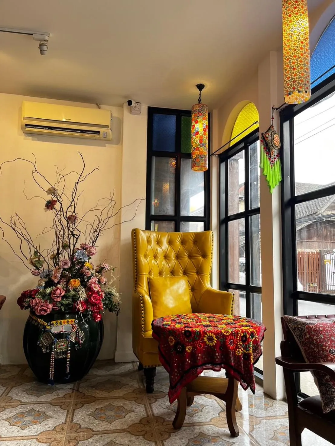 Seating area in Yellow Lamoon Hotel