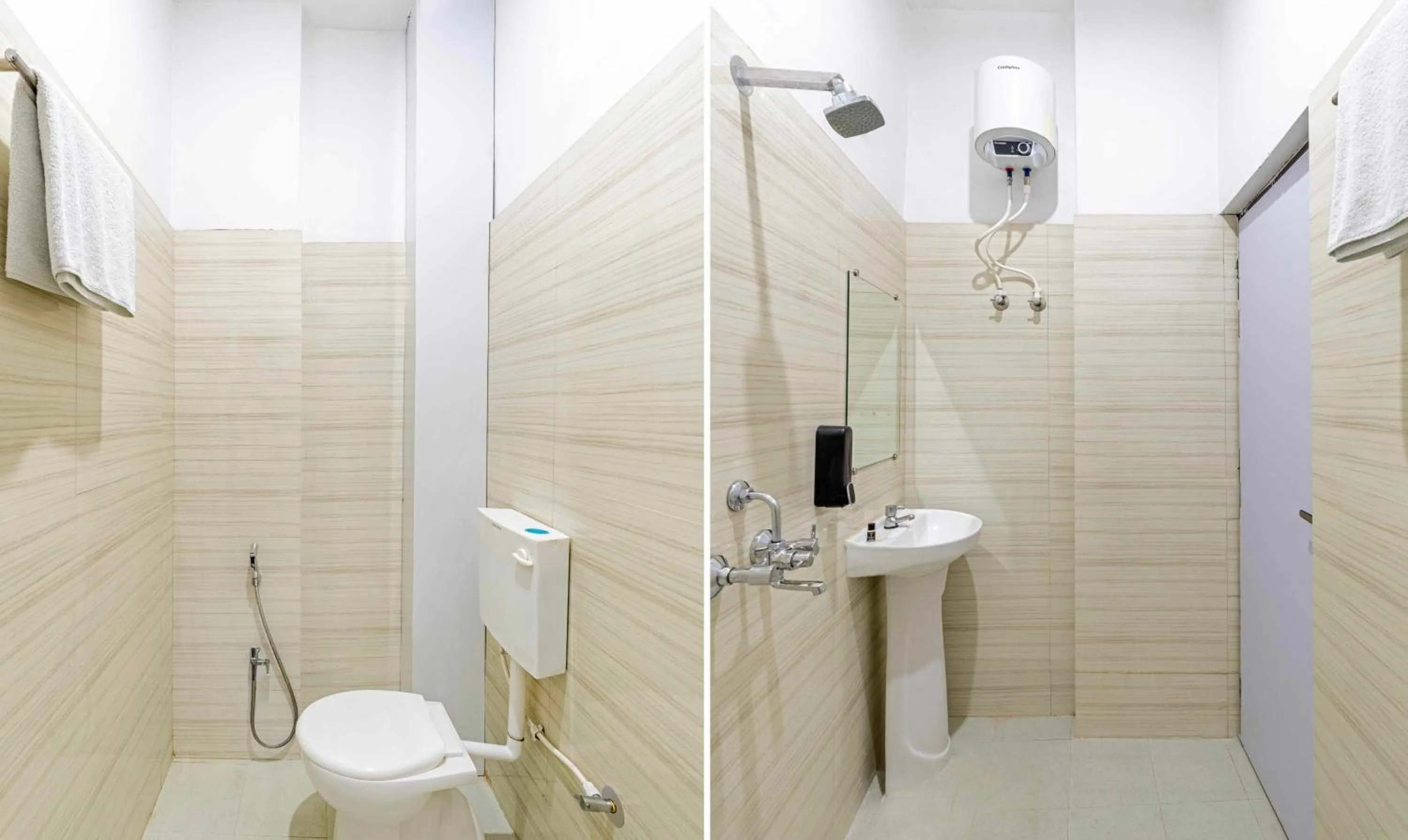 Bathroom in Treebo Om Shree Banaras