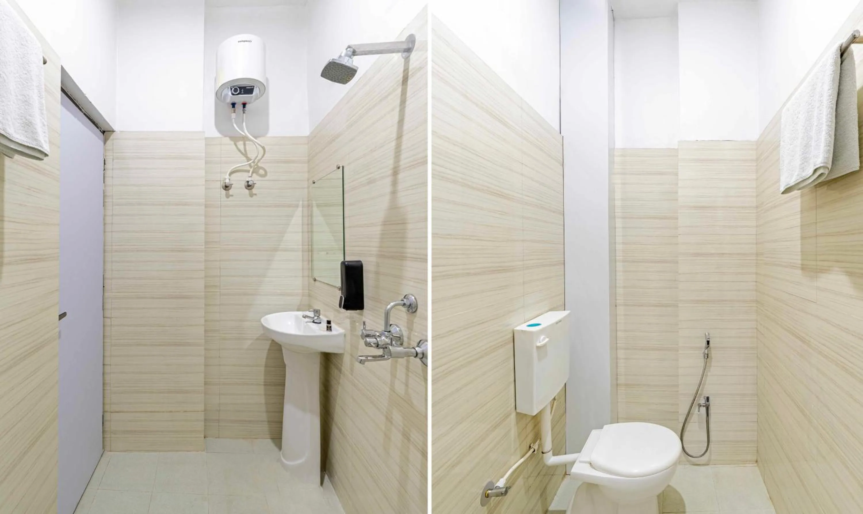 Bathroom in Treebo Om Shree Banaras