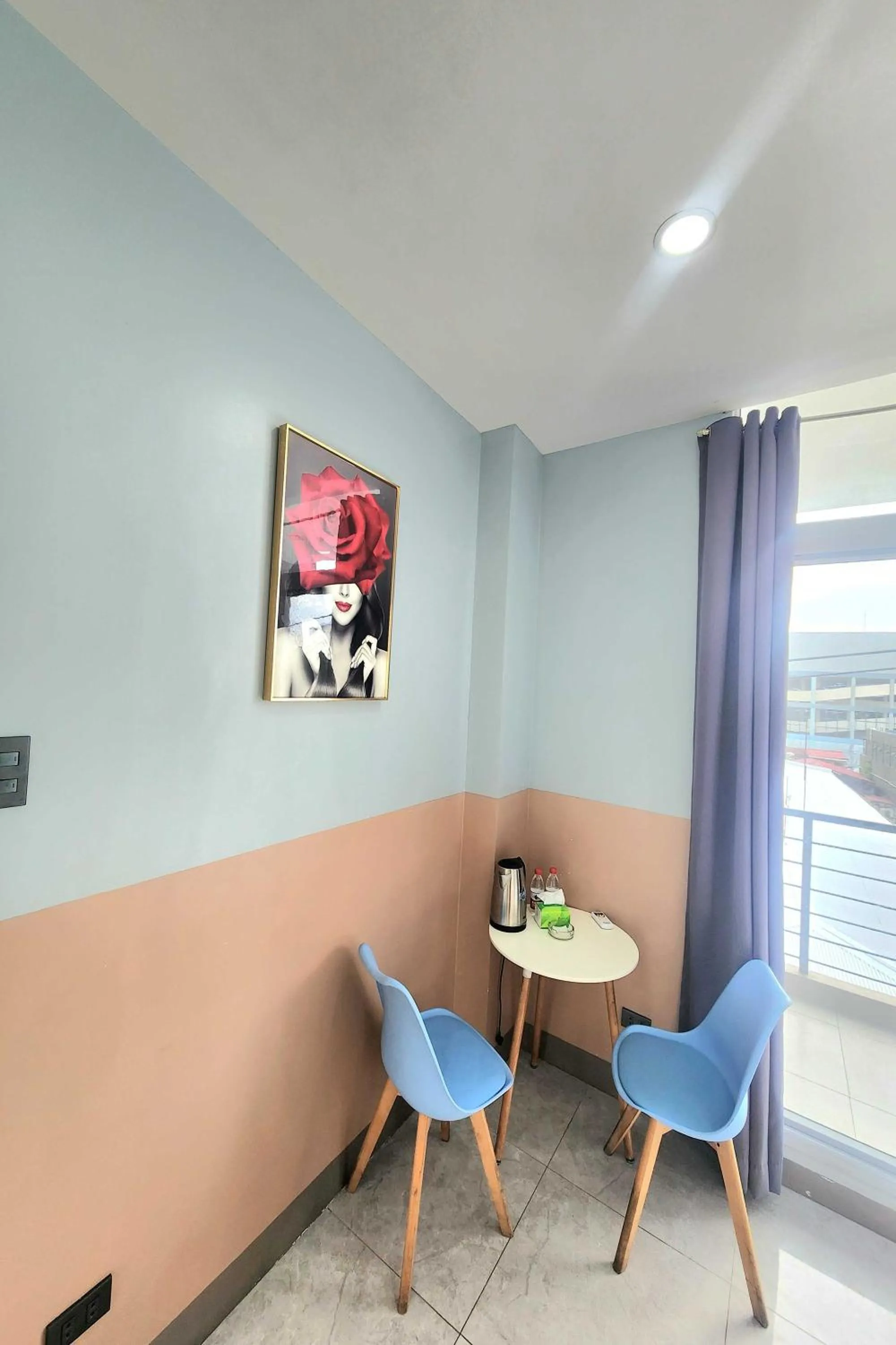 Seating area in Qingqing Hotel Pasay Manila near MOA