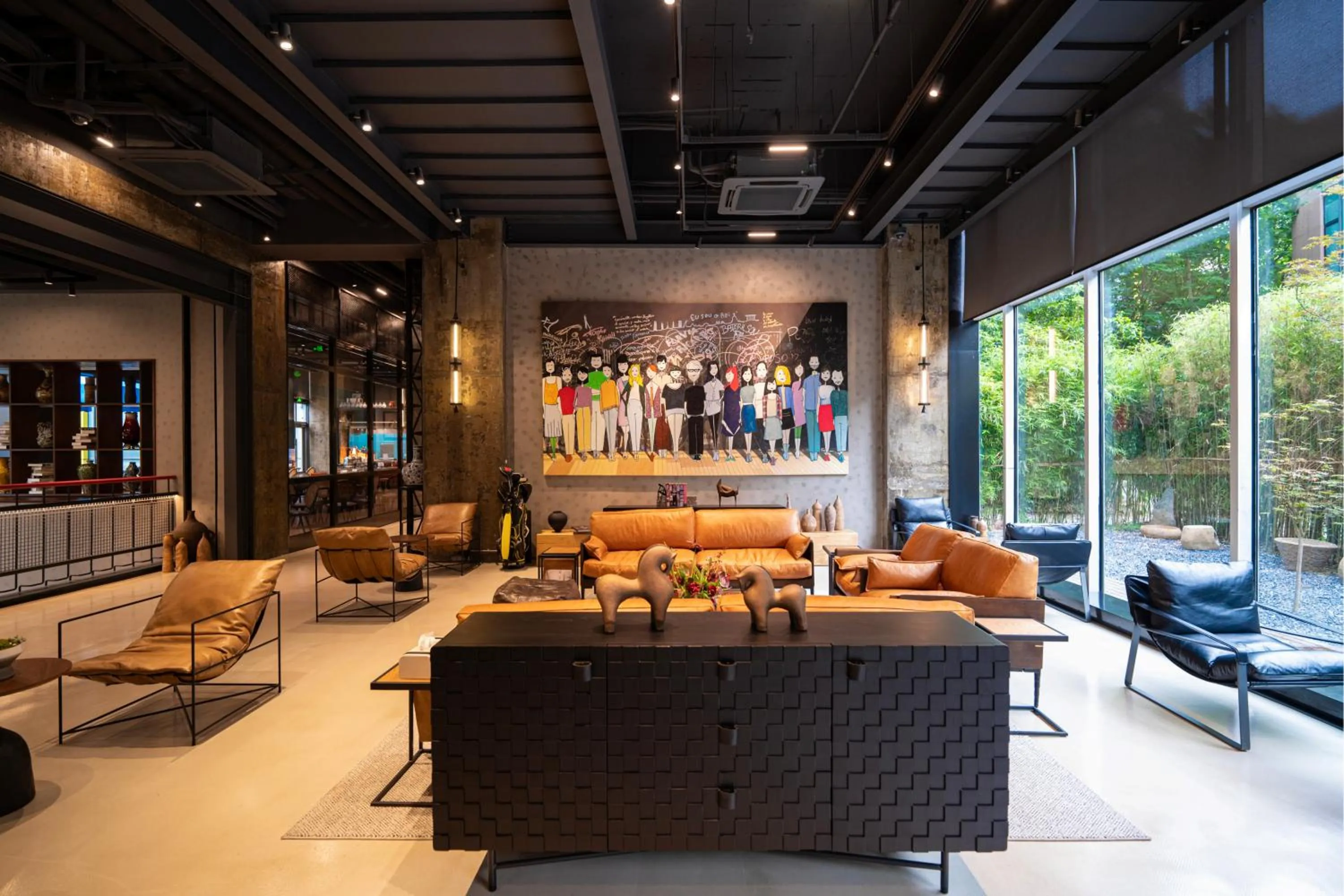 Seating area in Shanghai T Plus Hotel Residence