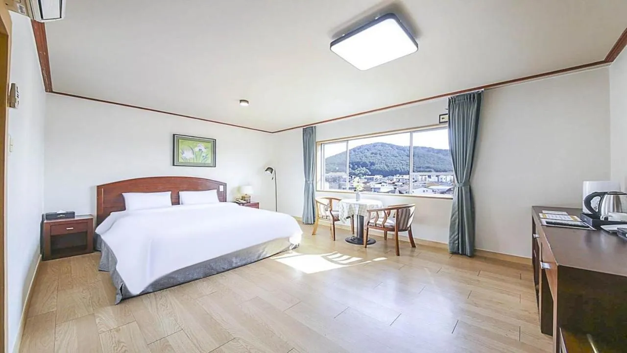 Bed in JeJu Golf Hotel