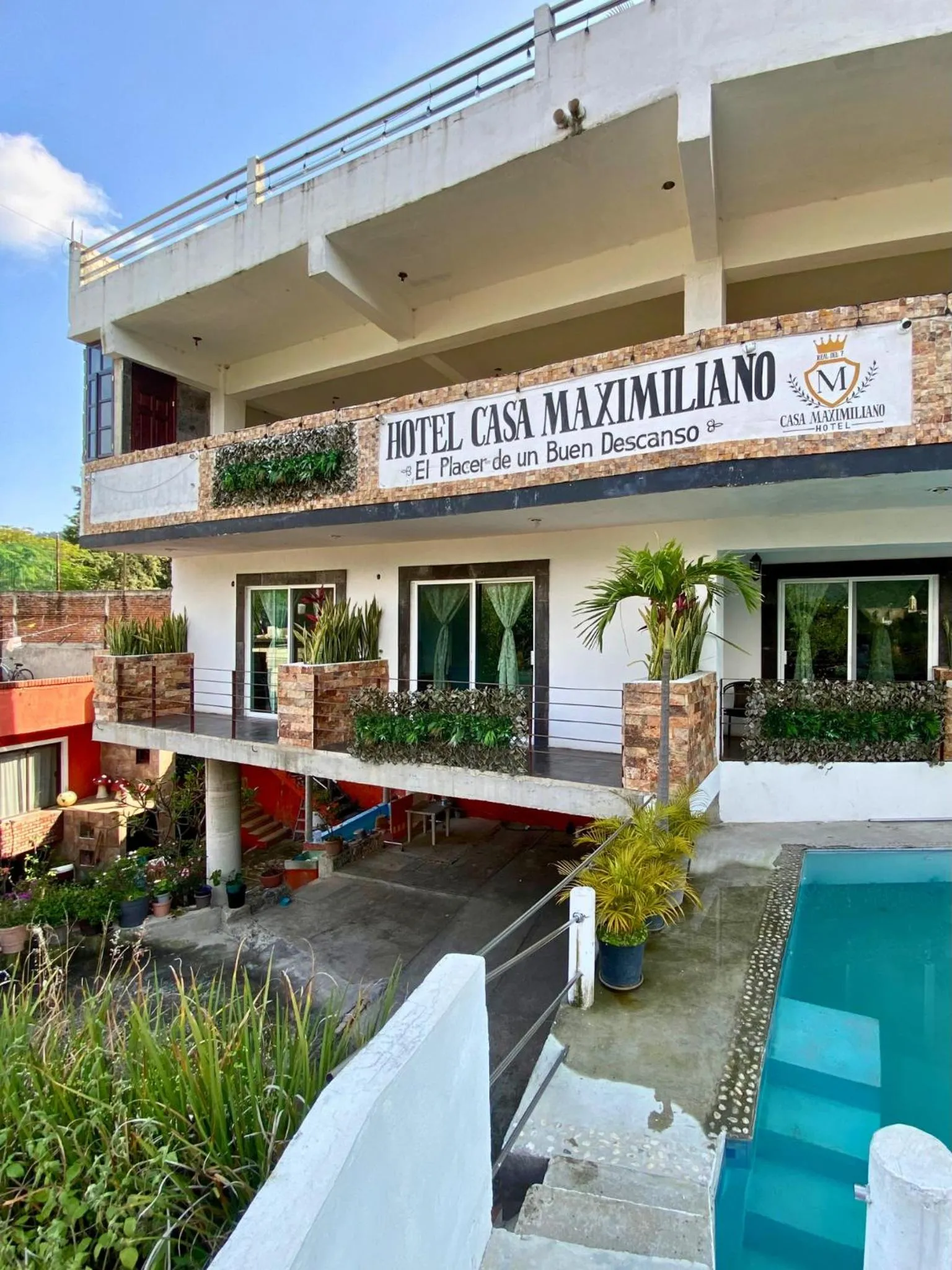 Pool view in Hotel Casa Maximiliano