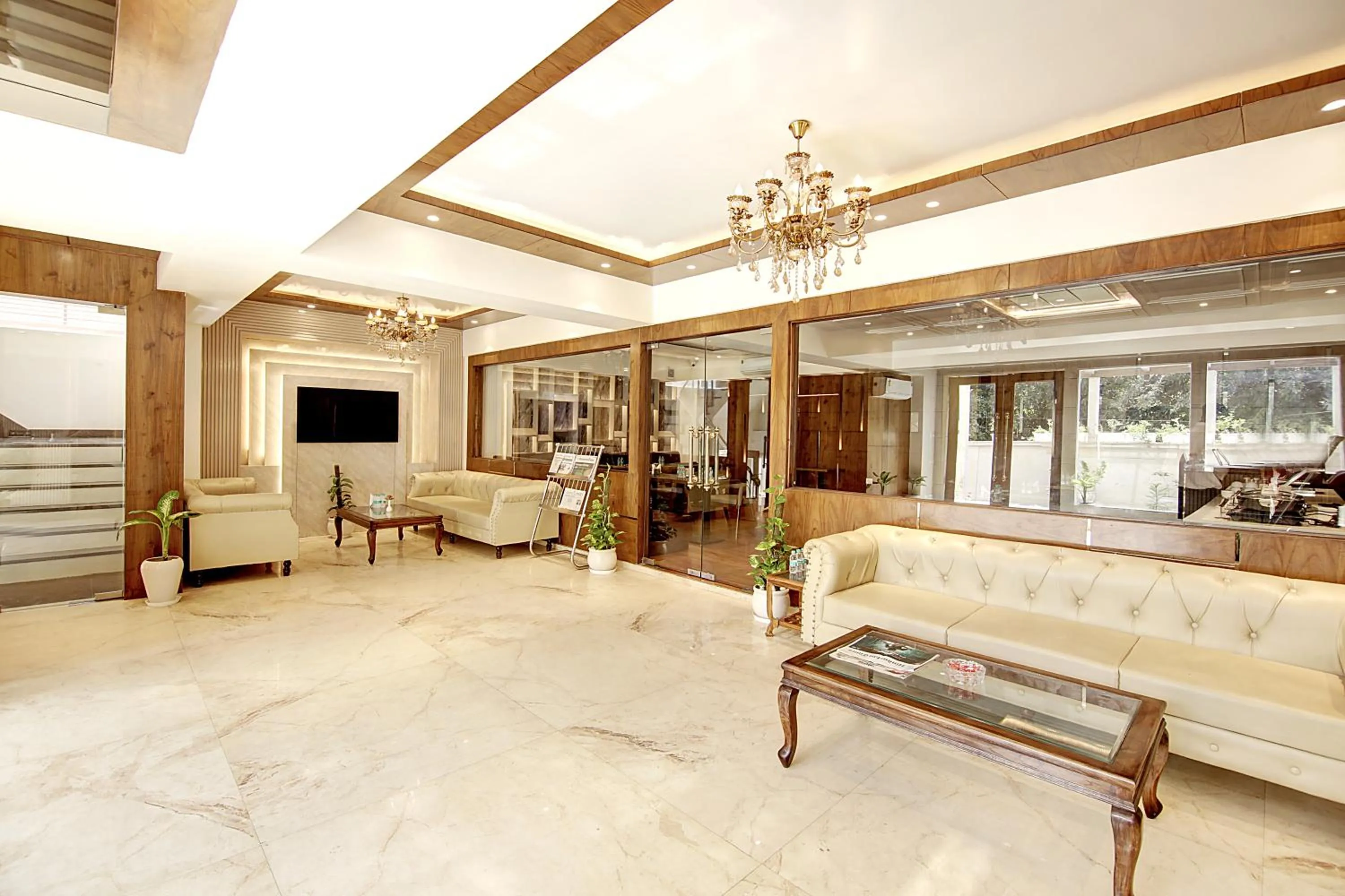 Seating area in Marks Hotel & Banquet