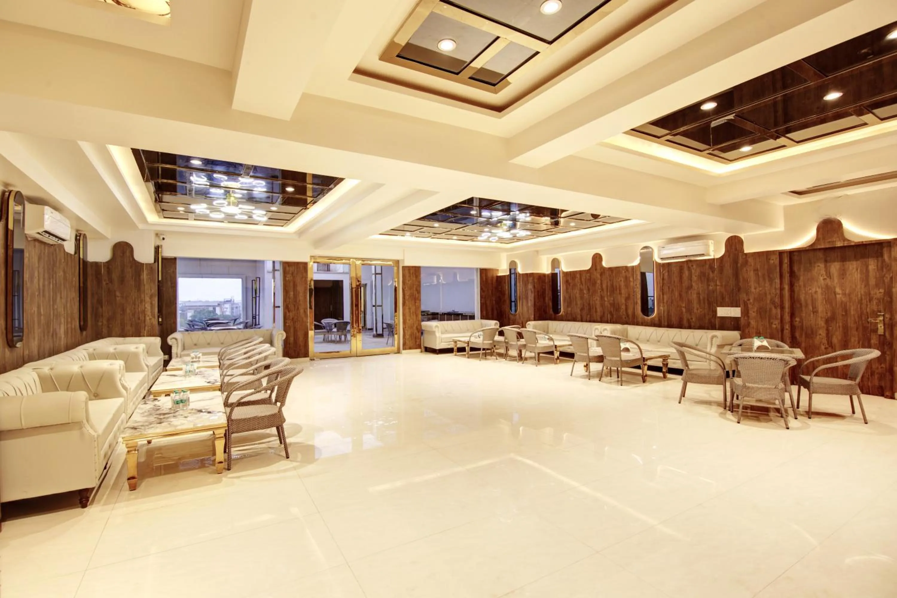 Seating area in Marks Hotel & Banquet