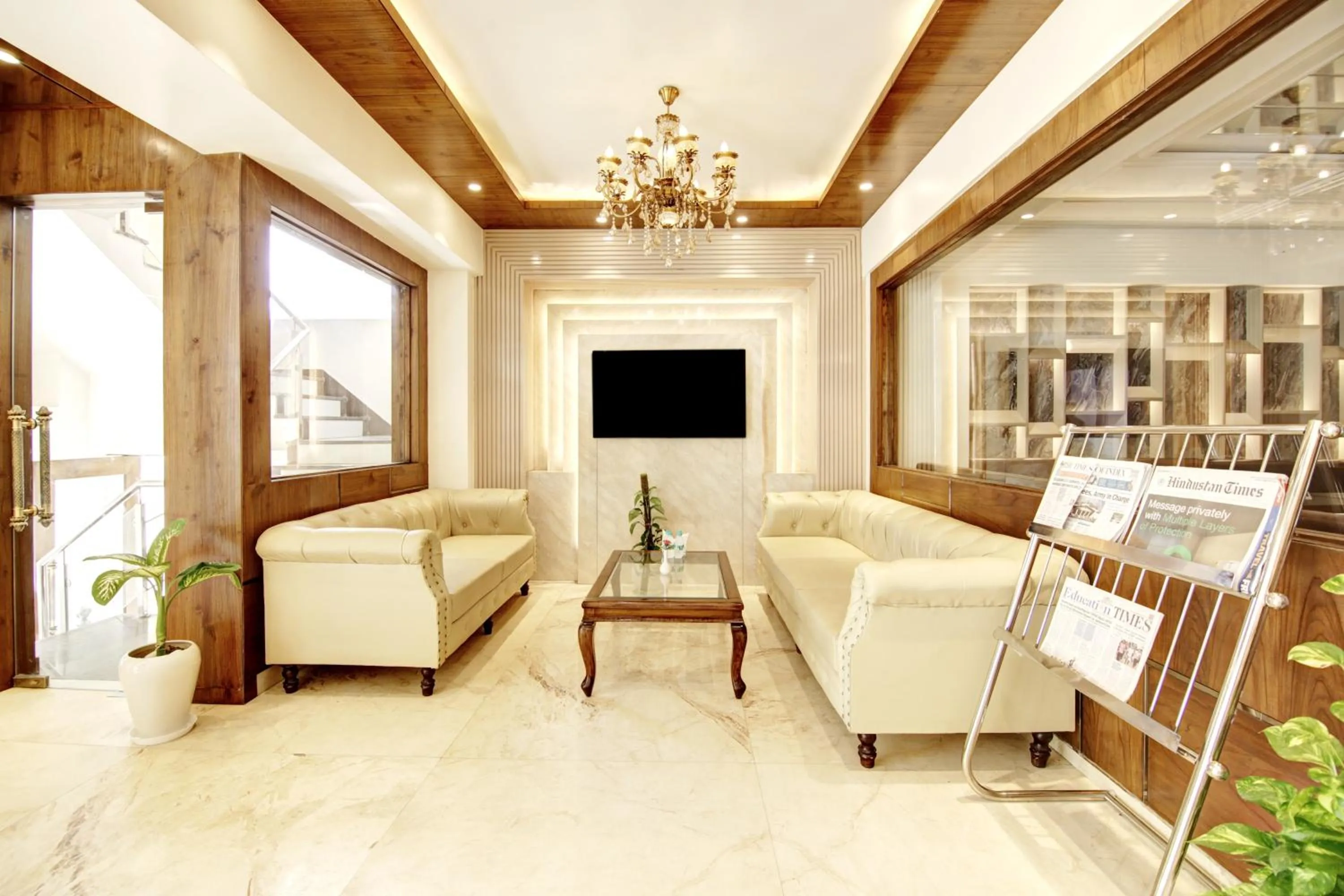 Seating area in Marks Hotel & Banquet