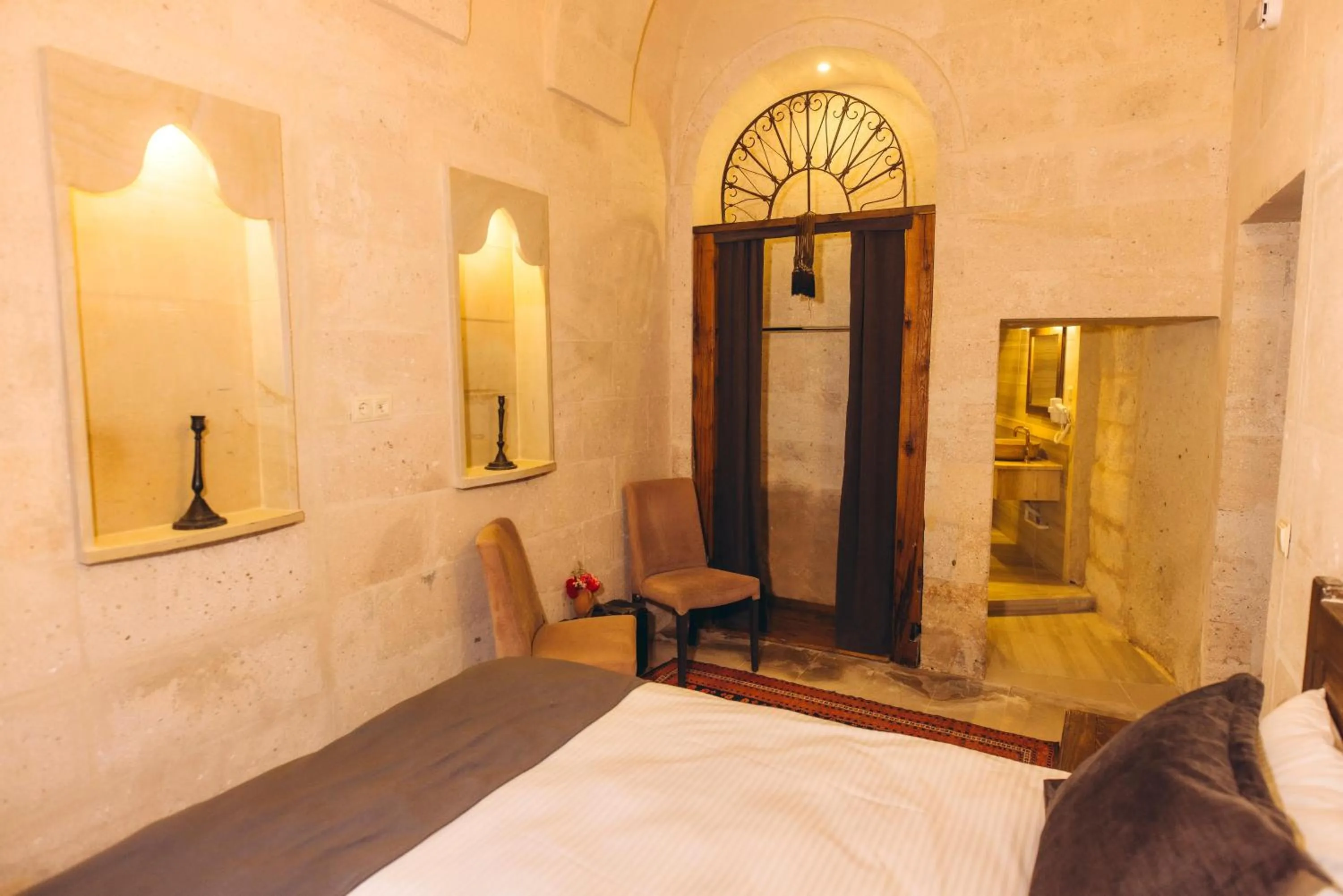 Bedroom, Bed in Solin Cave Cappadocia