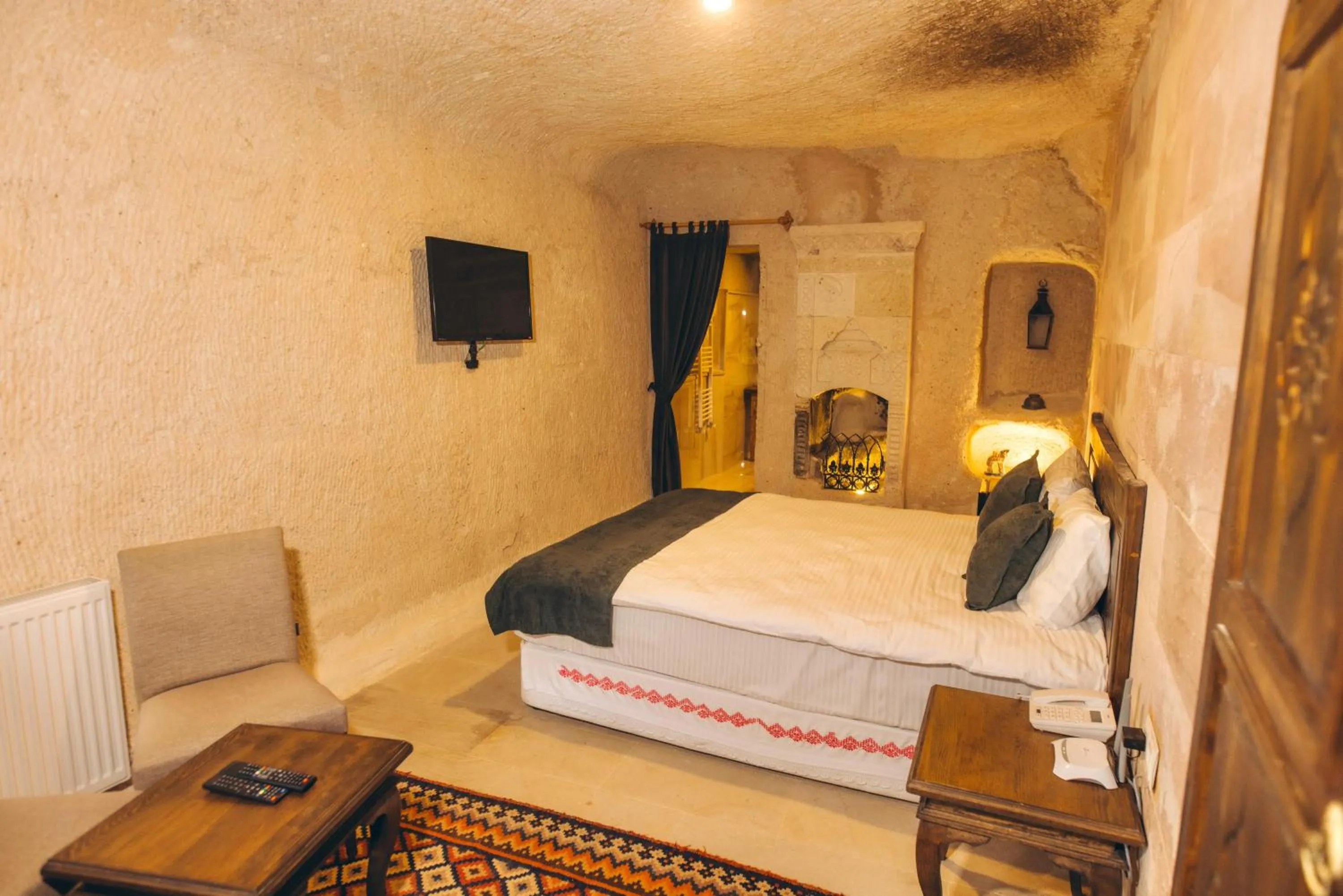 Bedroom, Bed in Solin Cave Cappadocia