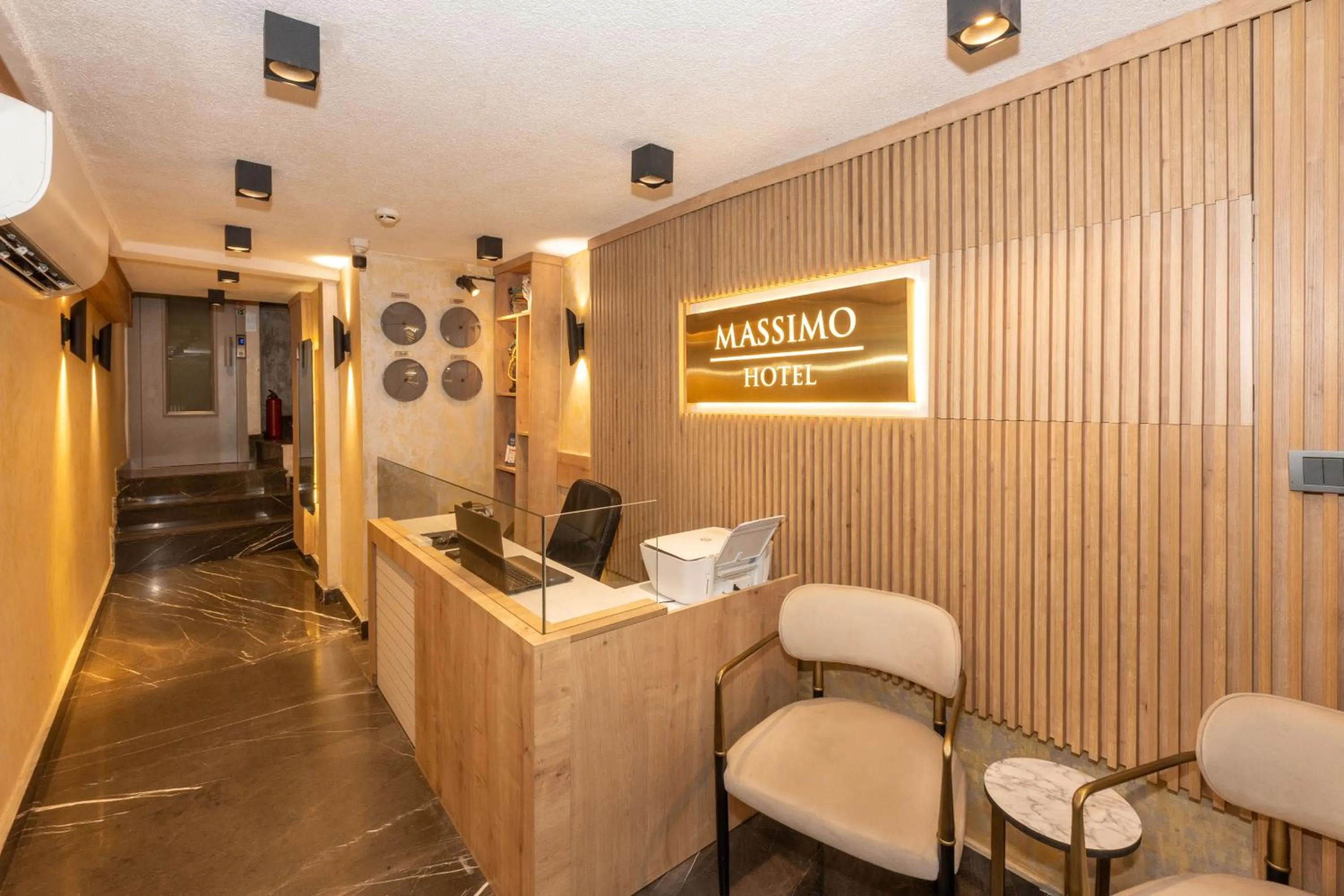 Lobby or reception in Massimo Hotel