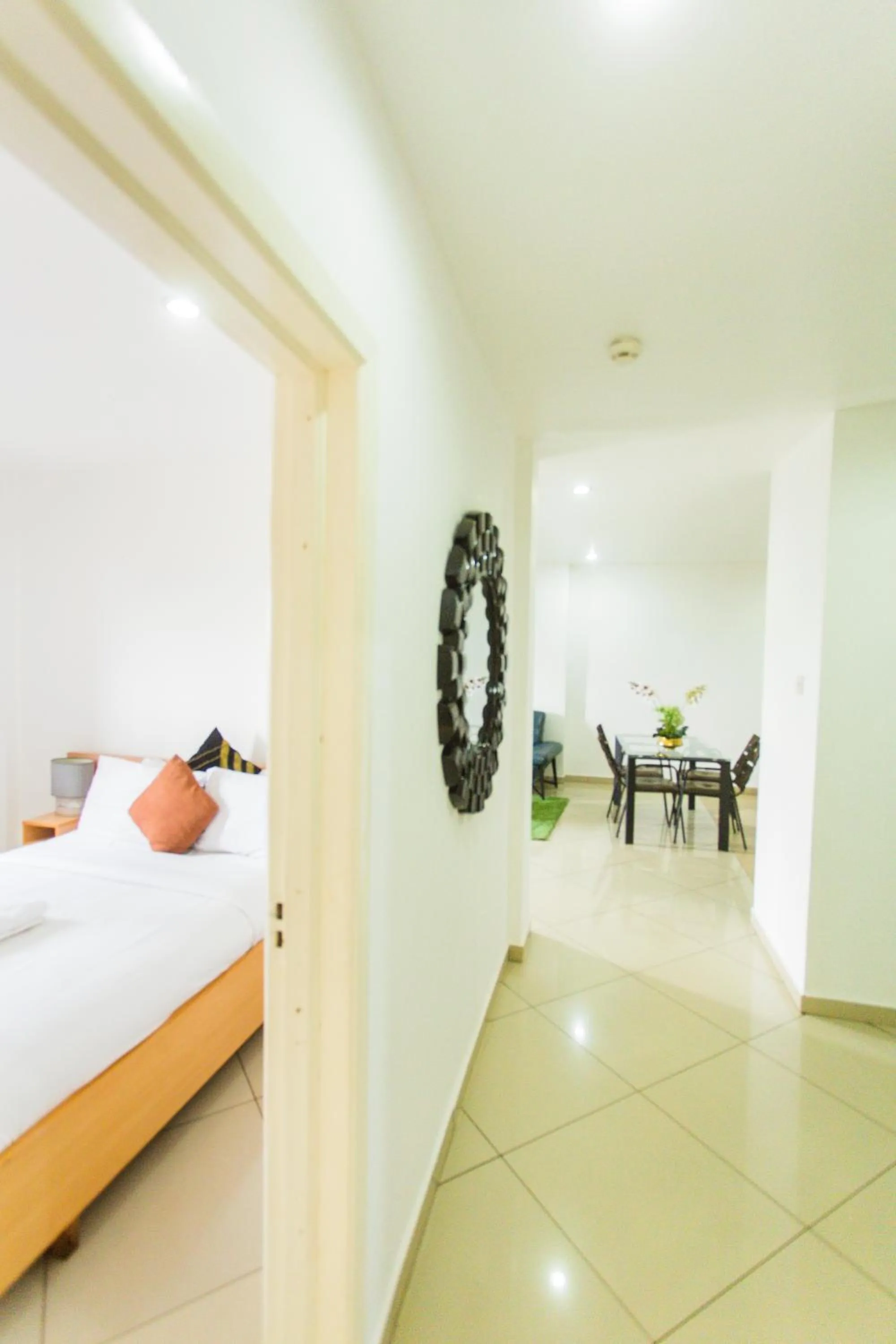 Decorative detail, Bed in Accra Luxury Apartments at Clifton Place