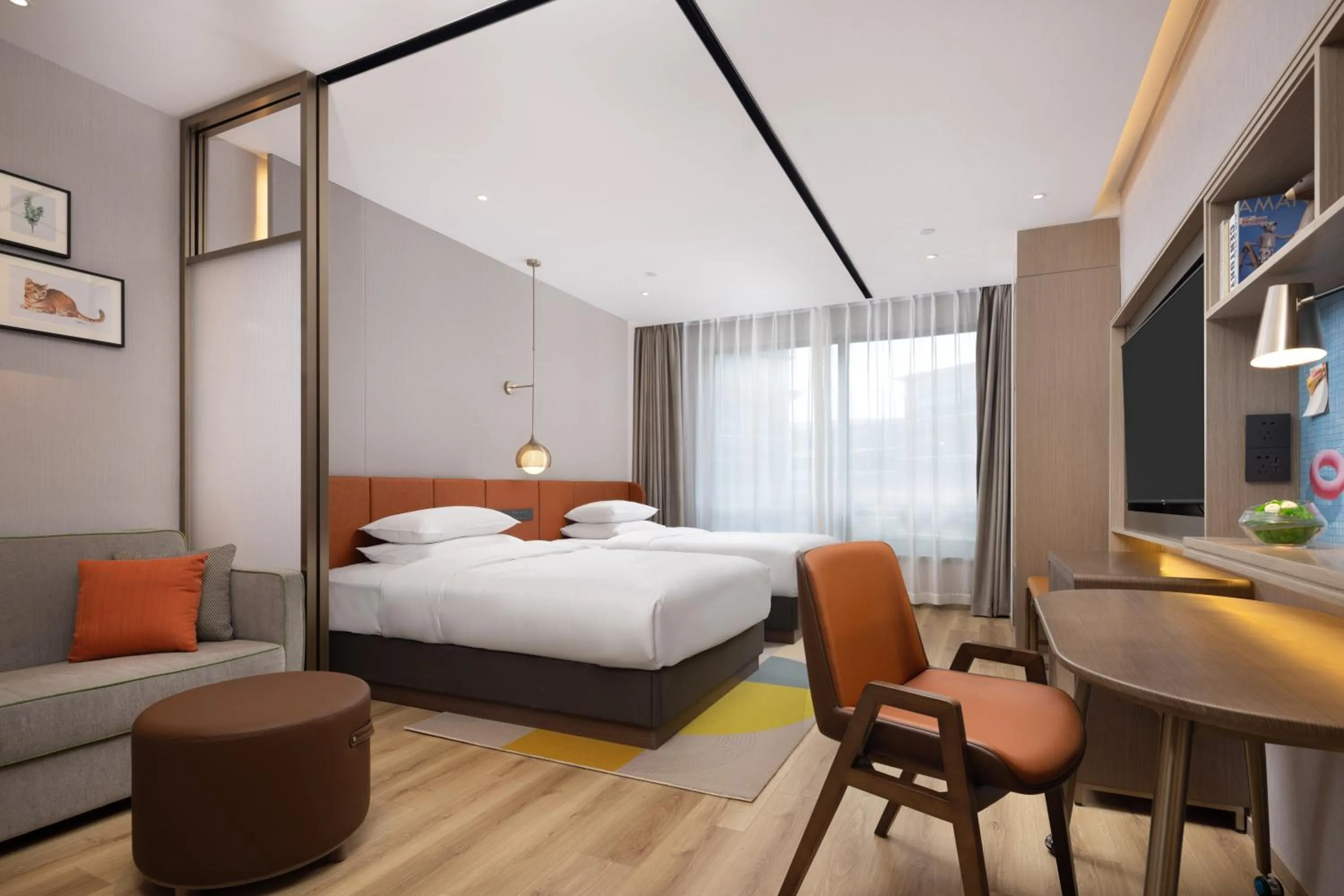 Bed in Home2 Suite by Hilton Hangzhou East Railway Station