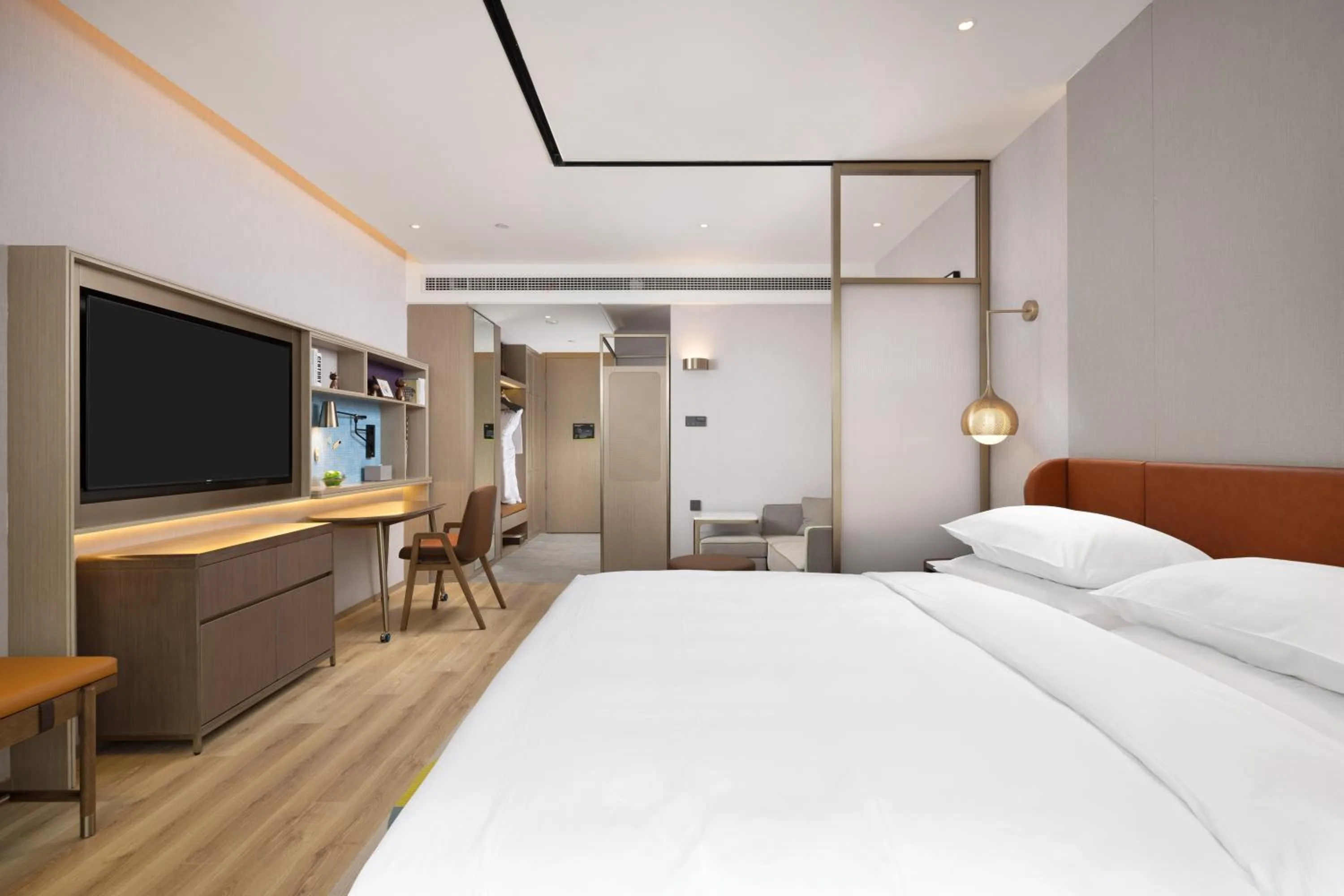 Bed in Home2 Suite by Hilton Hangzhou East Railway Station