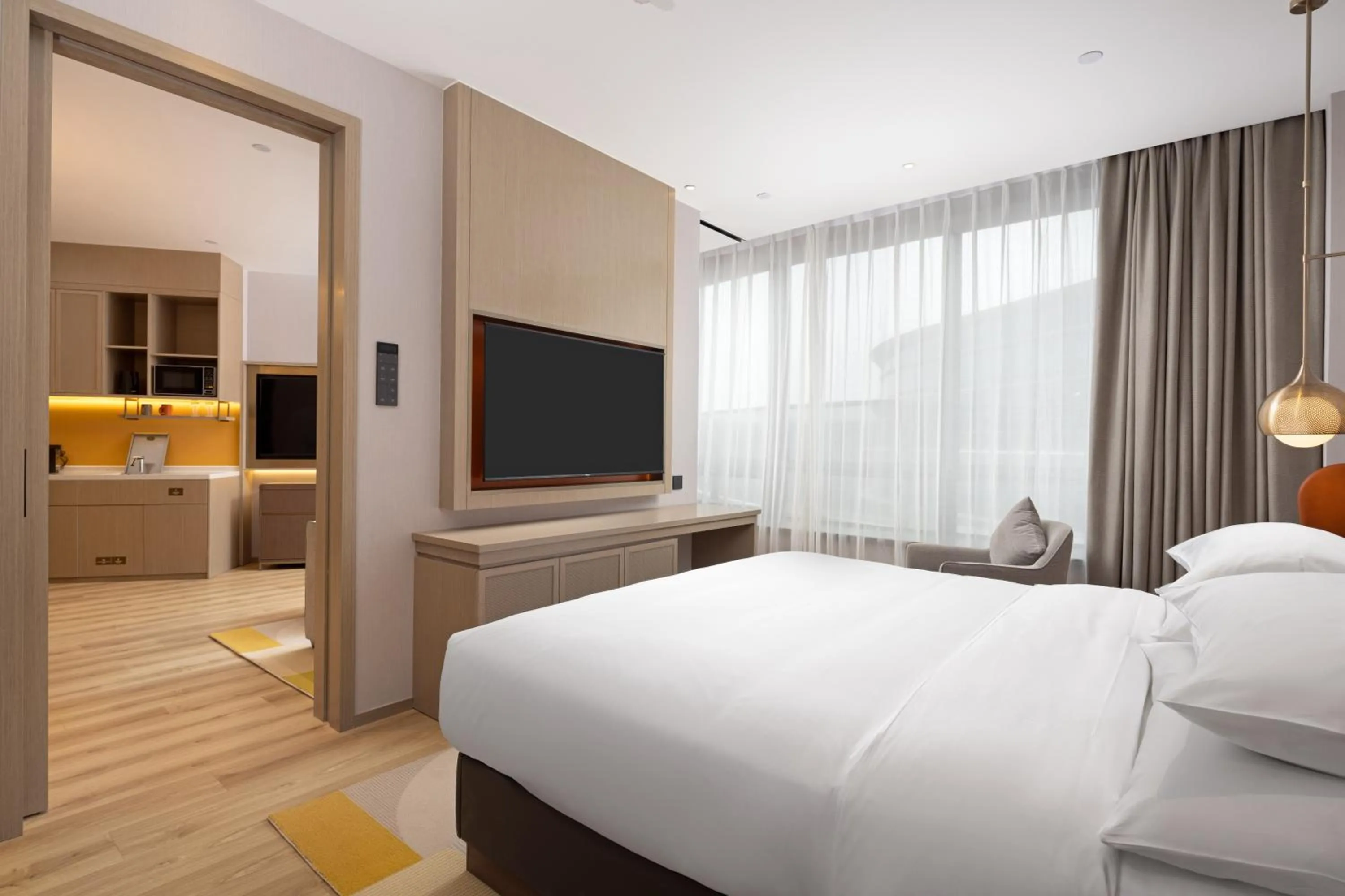 Bed in Home2 Suite by Hilton Hangzhou East Railway Station