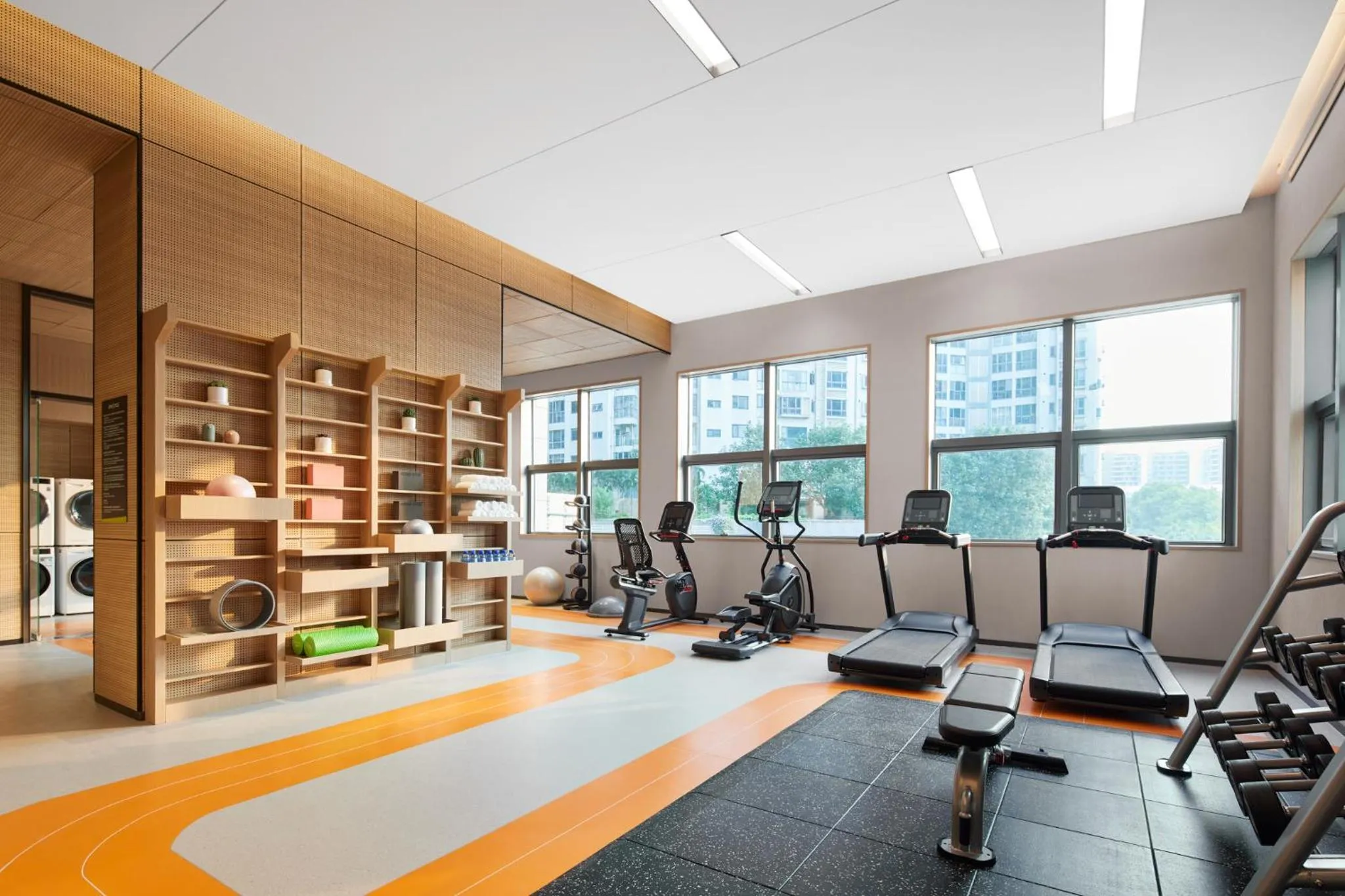 Fitness centre/facilities in Home2 Suites by Hilton Shenzhen Qianhai Bao'an Center