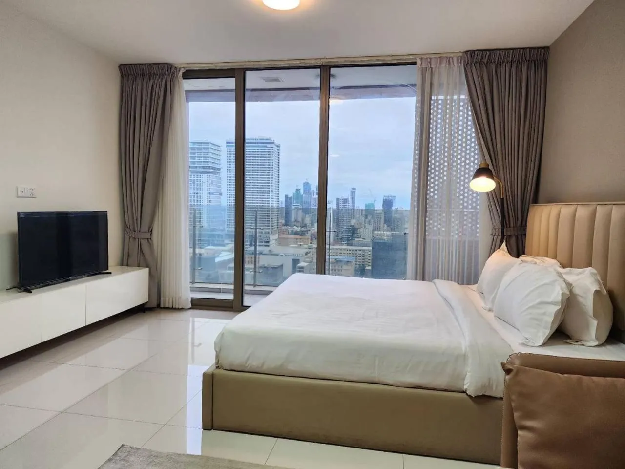 Bed in The PeAk Residence, Multi-Apartment by Emma