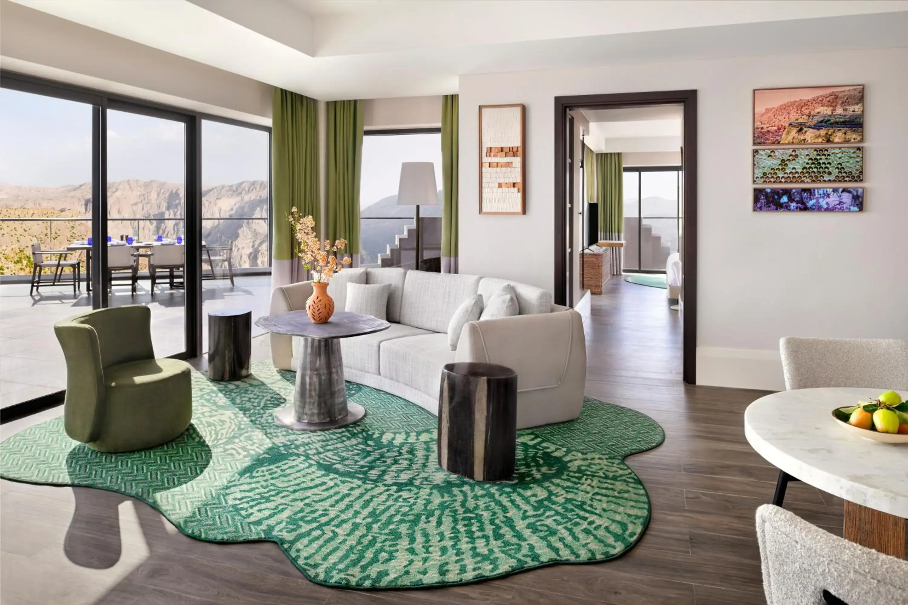 Two-Bedroom Suite with Terrace and Fireplace - Canyon View in Hotel Indigo Jabal Akhdar Resort & Spa by IHG Two-Bedroom Suite with Terrace and Fireplace - Canyon View in Hotel Indigo Jabal Akhdar Resort & Spa by IHG