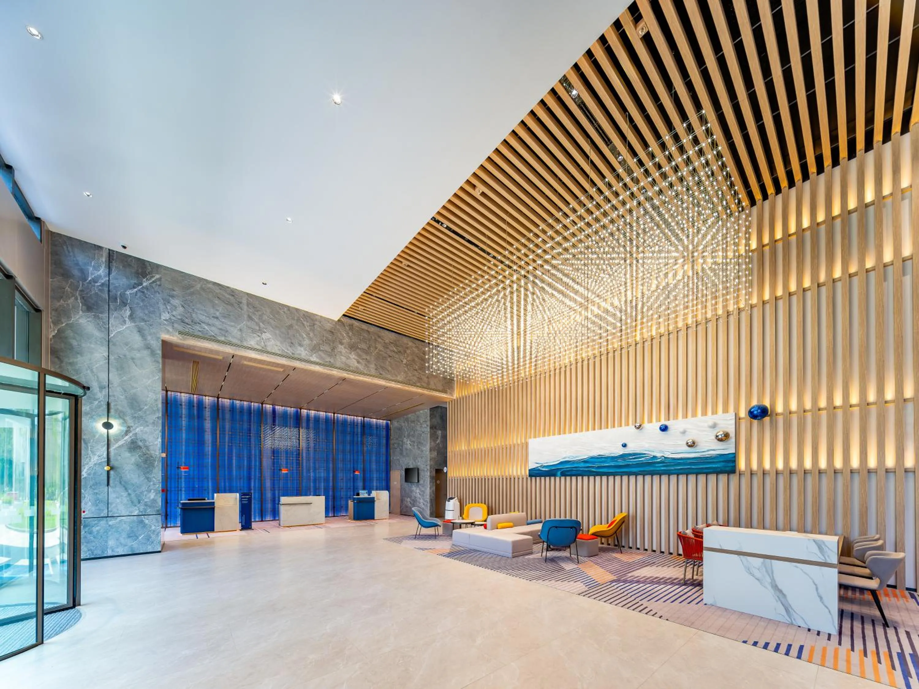 Lobby or reception in Holiday Inn Express Haimen City Center by IHG