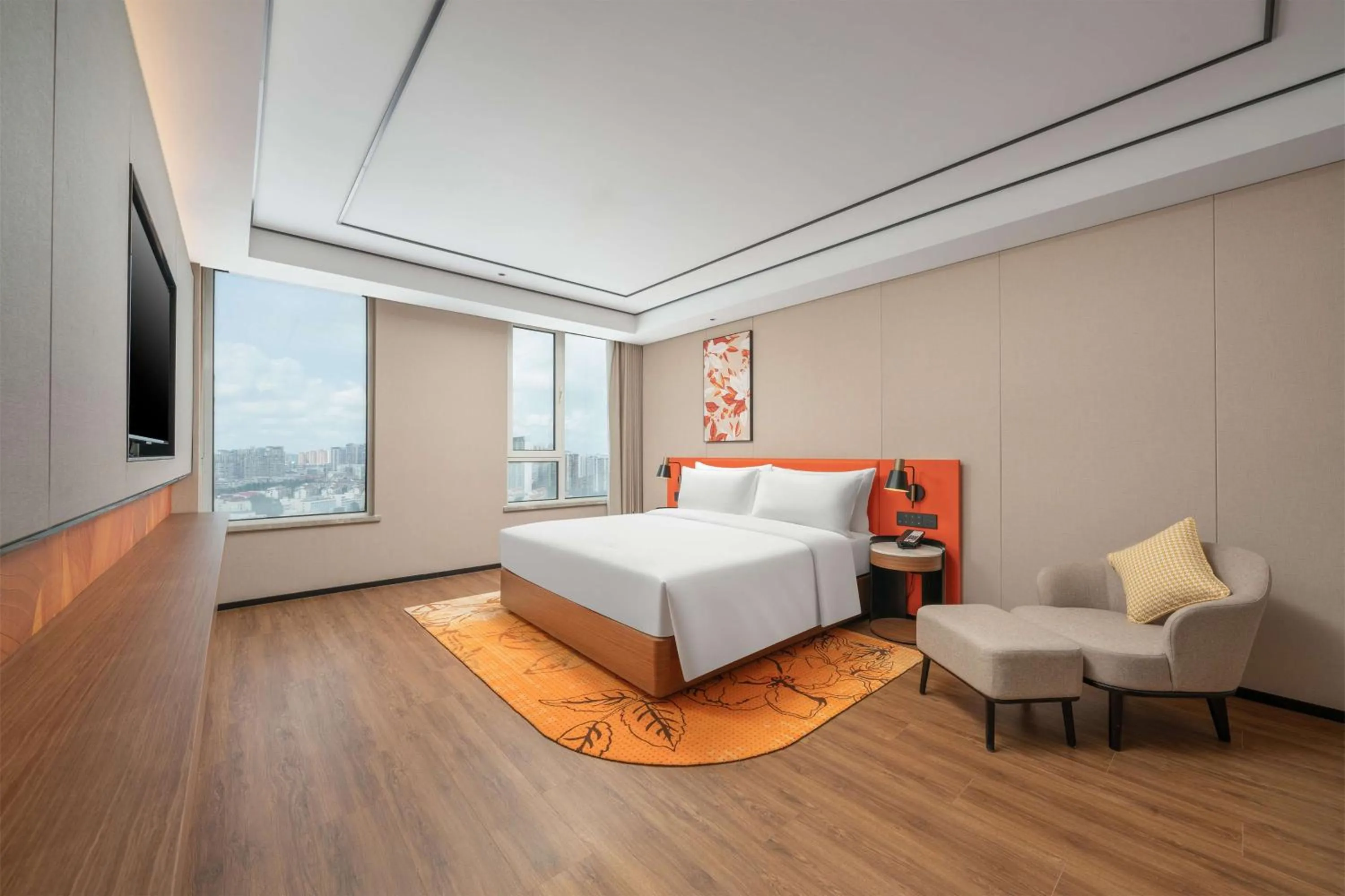 Bed in Hilton Garden Inn Tianjin Railway Station