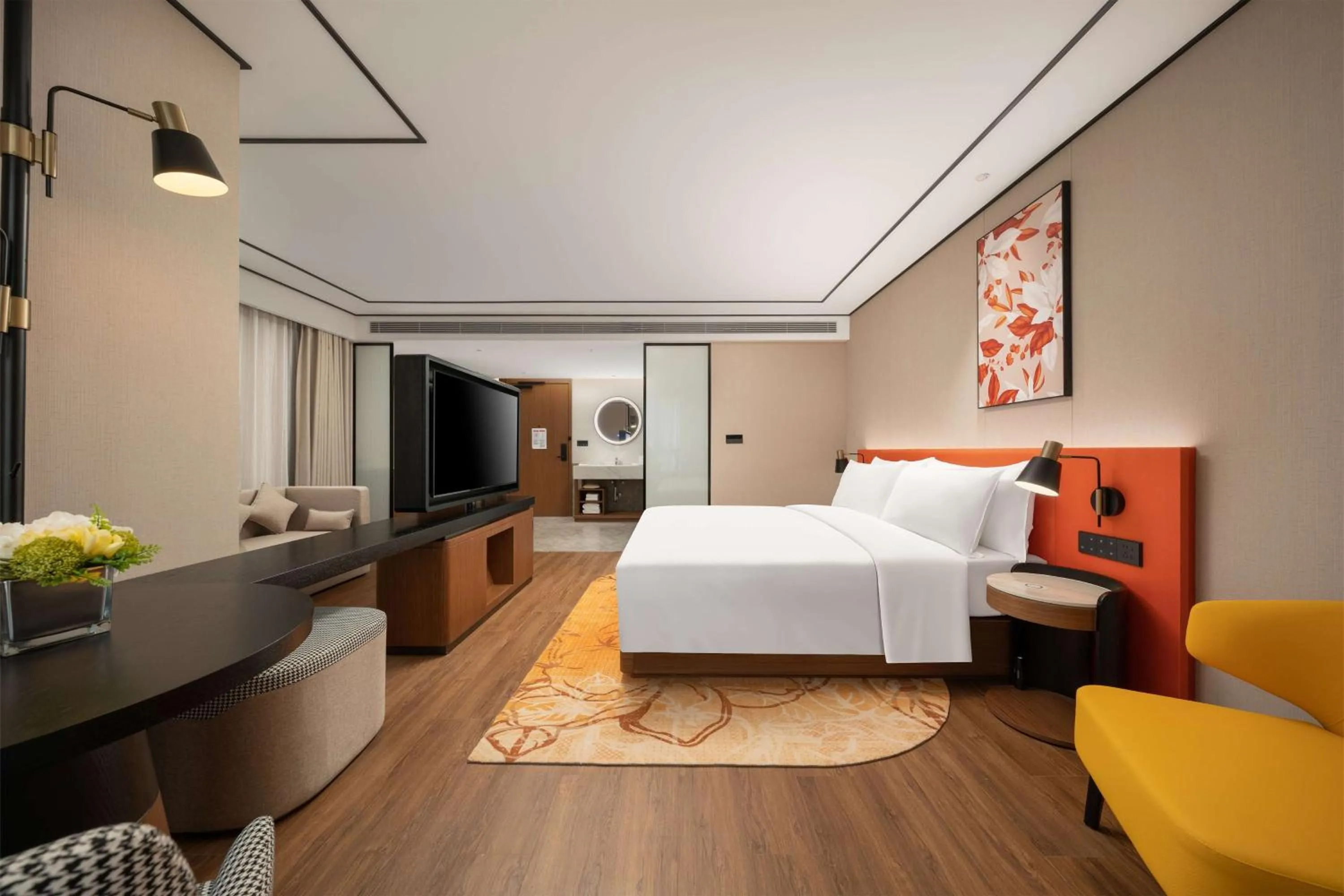 Bed in Hilton Garden Inn Tianjin Railway Station