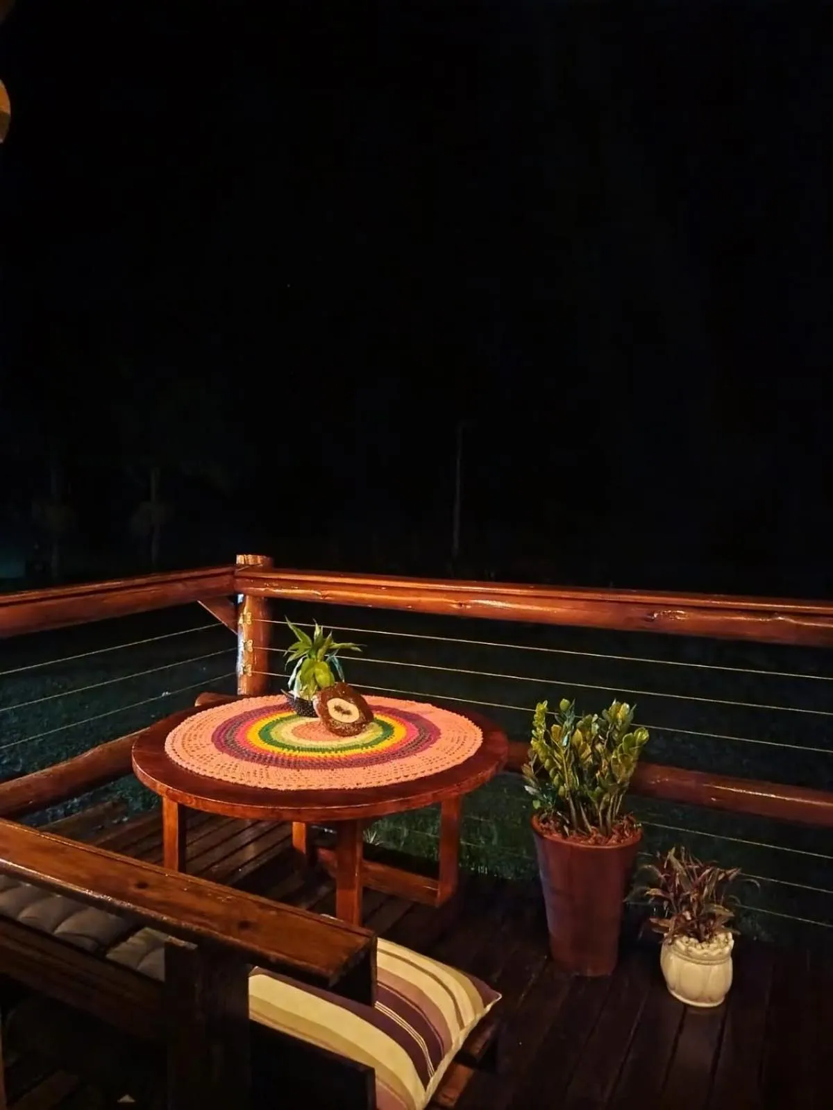 Balcony/Terrace in Chalés Pousada Malacara