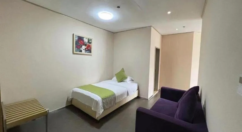 Bed in GreenTree Alliance Shenzhen Shekou Sea World Taizi Road Hotel