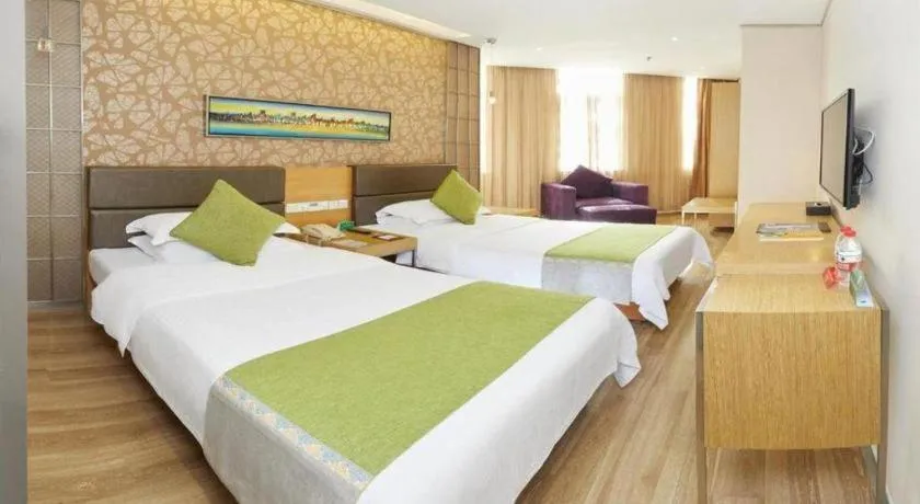Bed in GreenTree Alliance Shenzhen Shekou Sea World Taizi Road Hotel