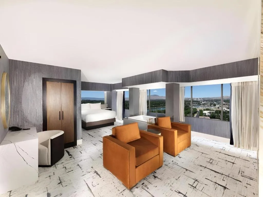 Bed in Peppermill Resort Spa Casino