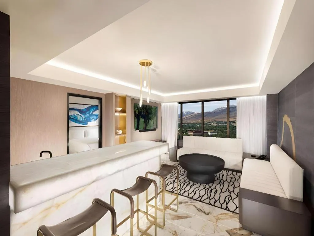 Bed in Peppermill Resort Spa Casino