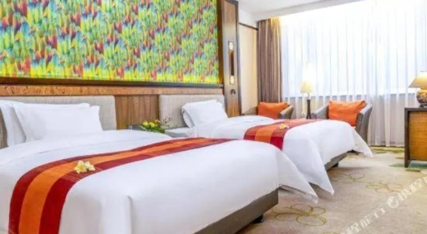 Bed in Riyuegu Hotsprings Resort