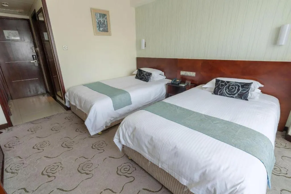 Bed in NanYing Hotel Shanghai