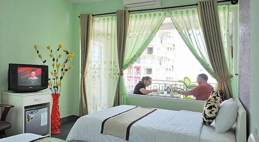 Bed in Ideal Hotel Hue