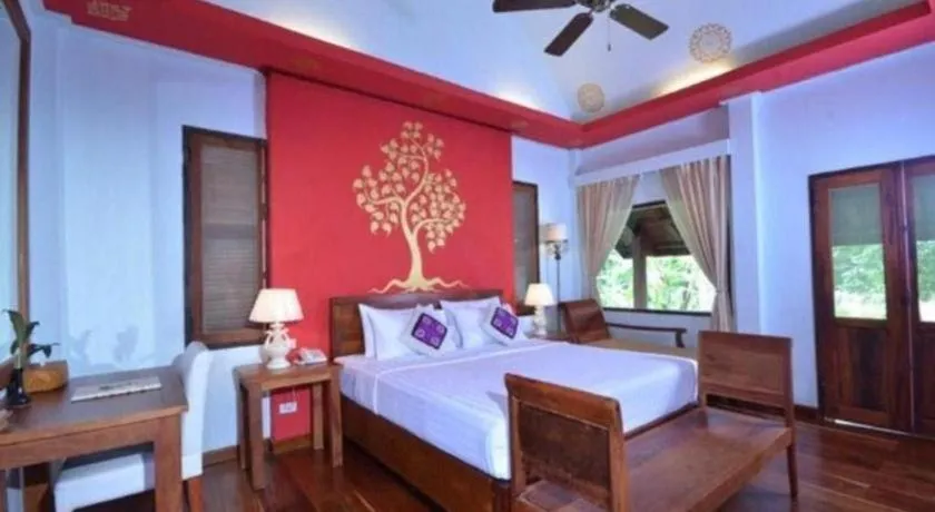 Bed in Le Bel Air Resort Luang Prabang