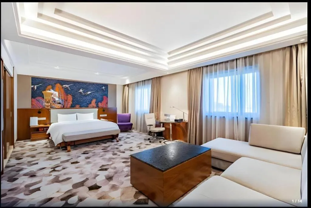 Bed in Grand Skylight Catic Hotel