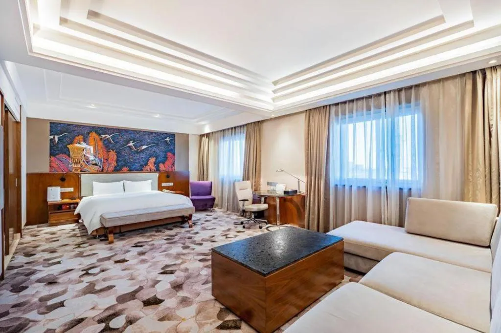 Bed in Grand Skylight Catic Hotel