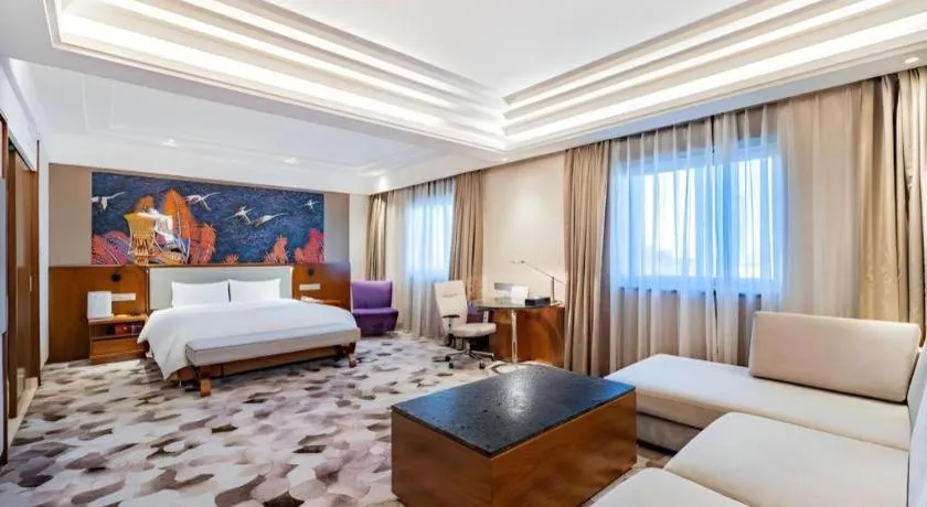 Bed in Grand Skylight Catic Hotel