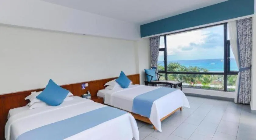 Bed in Sanya Luyi Sea View Hotel