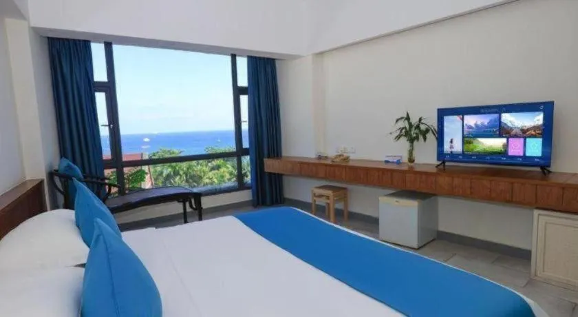 Bed in Sanya Luyi Sea View Hotel