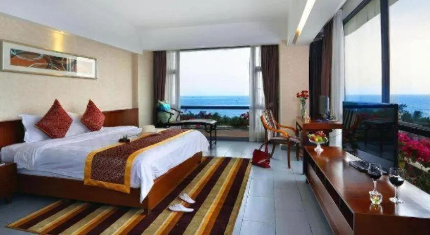 Bed in Sanya Luyi Sea View Hotel
