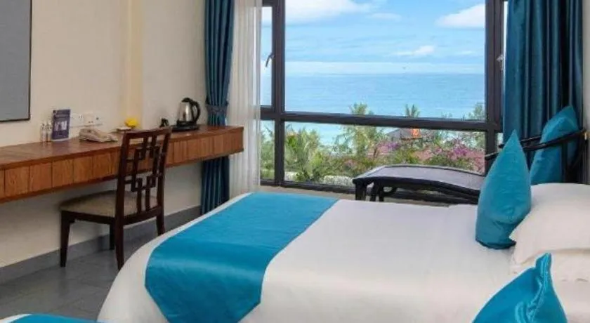 Bed in Sanya Luyi Sea View Hotel