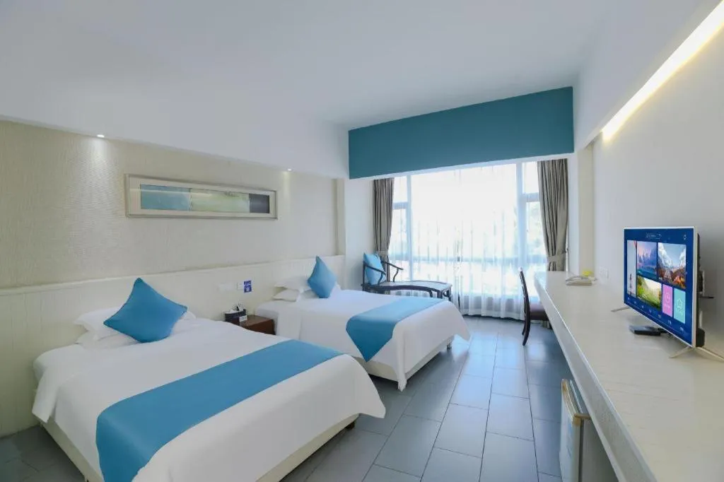 Bed in Sanya Luyi Sea View Hotel