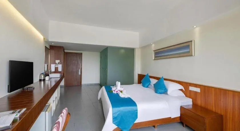 Bed in Sanya Luyi Sea View Hotel
