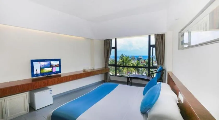 Bed in Sanya Luyi Sea View Hotel