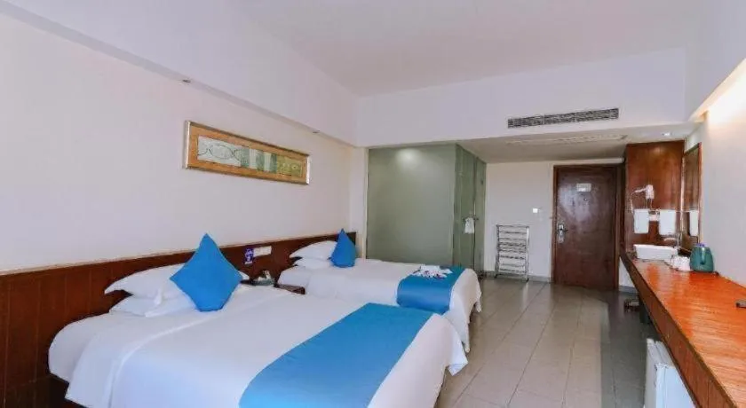 Bed in Sanya Luyi Sea View Hotel