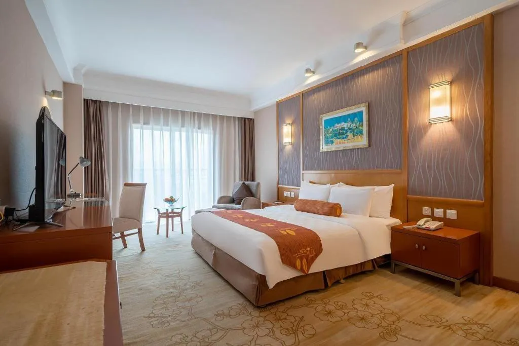 Bed in Qingdao Blue Horizon Hotel Huangdao