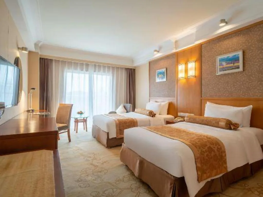 Bed in Qingdao Blue Horizon Hotel Huangdao