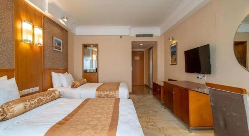 Bed in Qingdao Blue Horizon Hotel Huangdao