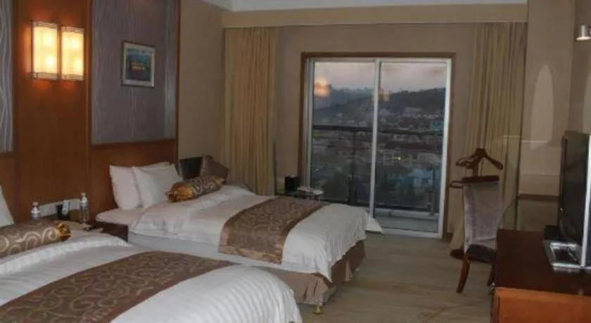 Bed in Qingdao Blue Horizon Hotel Huangdao