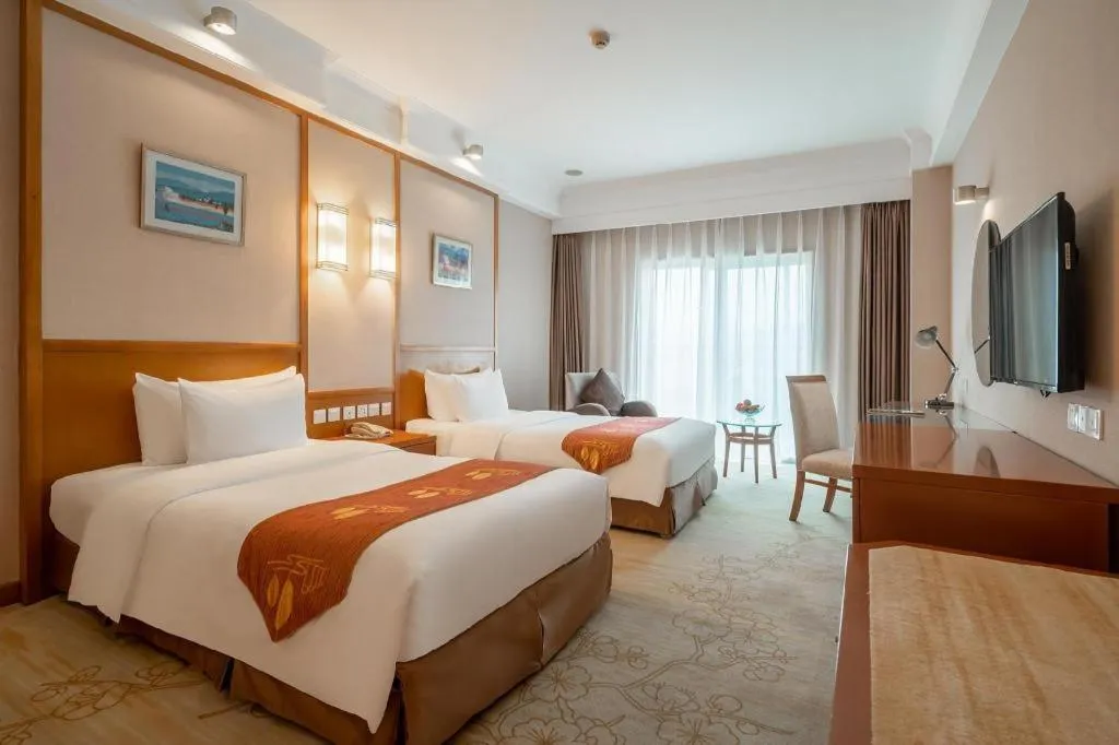 Bed in Qingdao Blue Horizon Hotel Huangdao