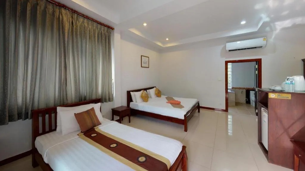 Bed in Nattha Waree Hot Spring Resort and Spa